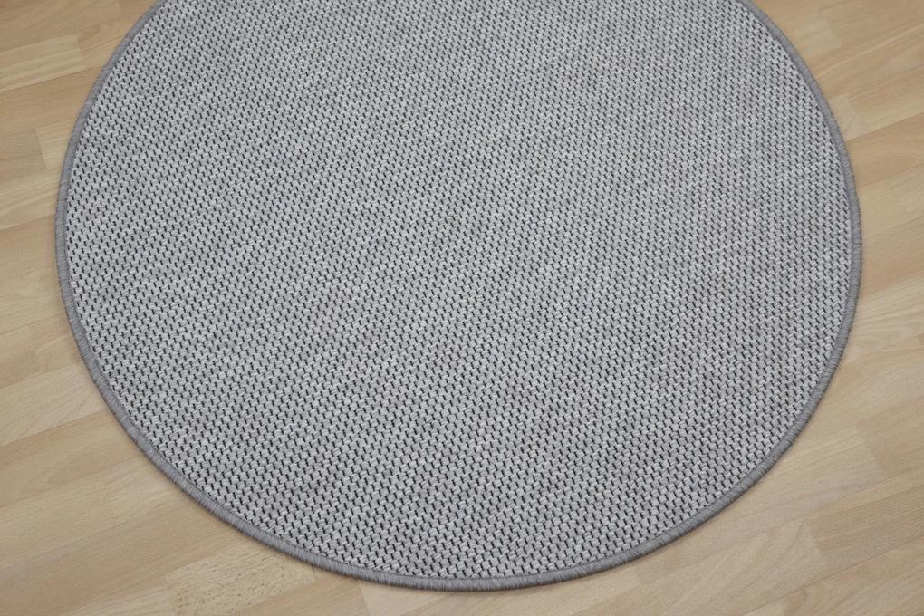Vopi koberce Kusový koberec Nature platina guľatý - 120x120 (priemer) kruh cm