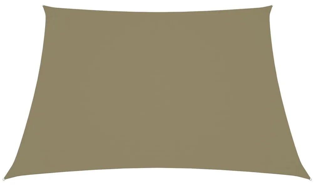 vidaXL Tieniaca plachta, oxford, lichobežníková 3/5x4 m, béžová