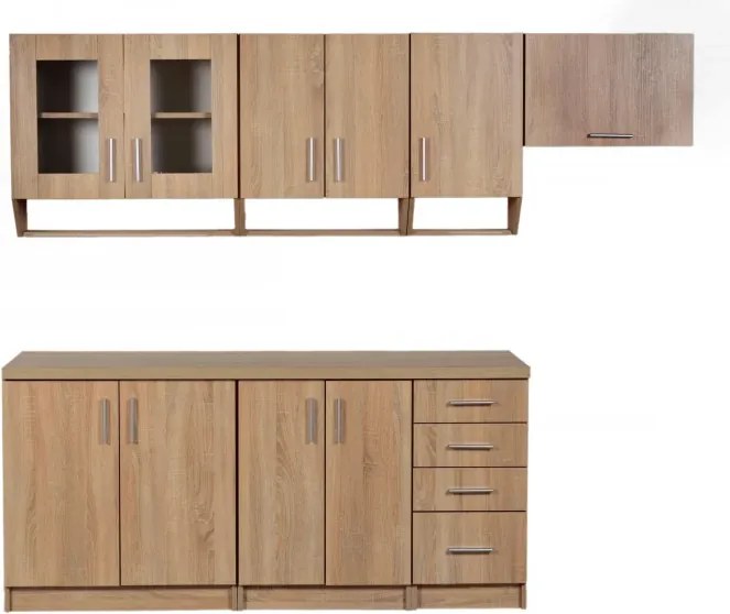 Kuchynská linka Diana 180/240, dub sonoma