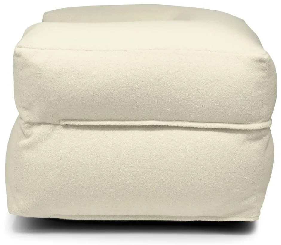 Krémový sedací vak z textílie buklé MooG – SLOWDOWN