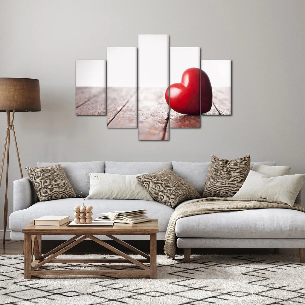 Obraz dreveného srdca (150x105 cm)