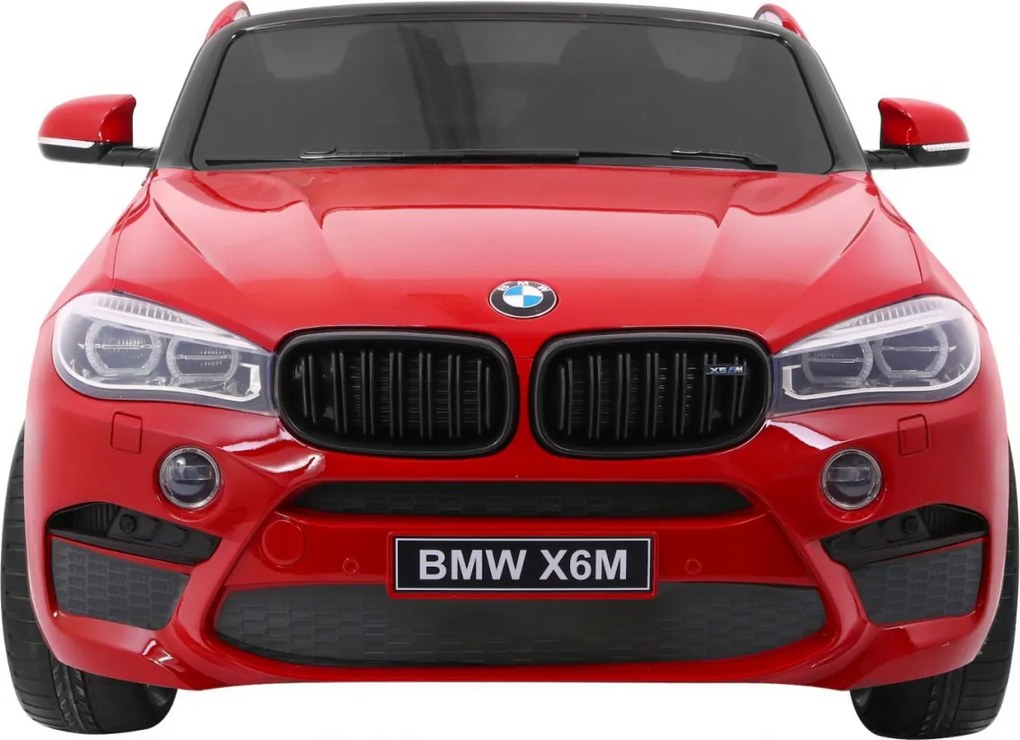 Ramiz SUV BMW X6M XXL pre 2 deti Lakovaná červená + Pilot + Eco koža