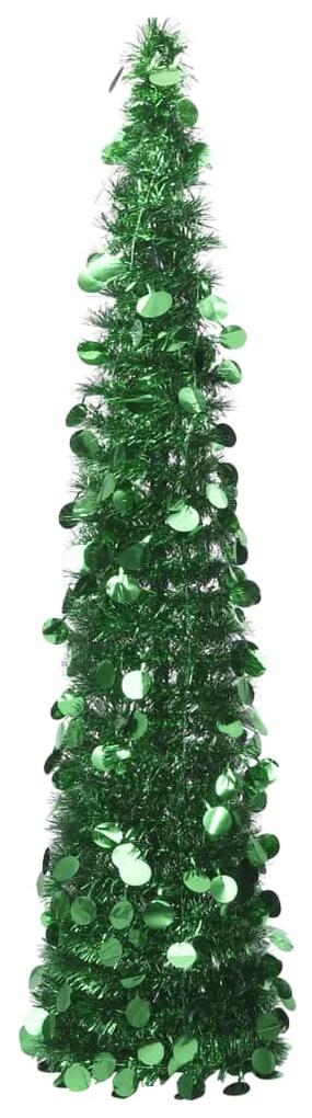 vidaXL Rozkladací umelý vianočný stromček zelený 180 cm PET