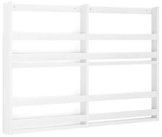 Nástenný stojan na časopisy, 1200x70x800 mm, biela