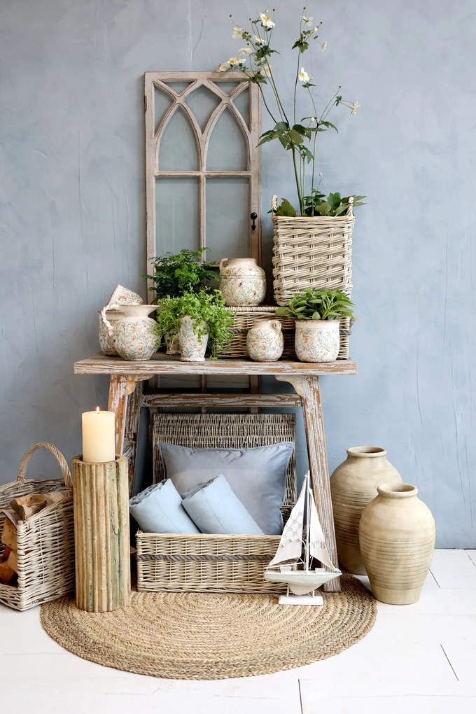 Chic Antique Prútený kôš s vekom French M