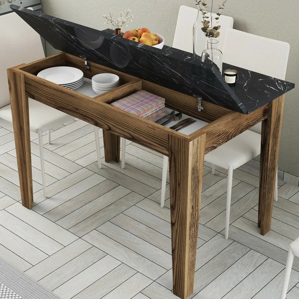 Jedálenský stôl Kiev Black and Walnut