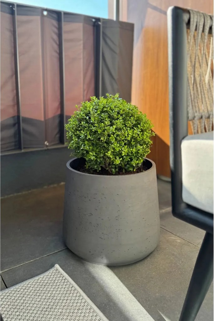 Kvetináč TROPICO, sklolaminát, výška 29 cm, antracit