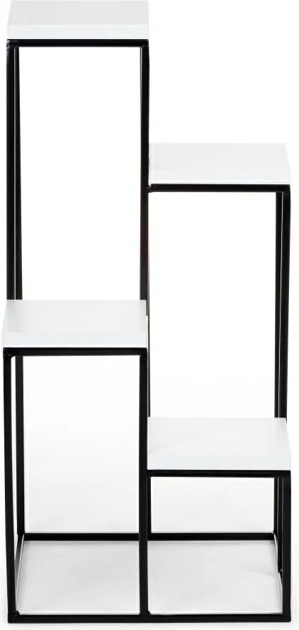STOJAN NA KVETINÁČ KASKADA 70X34X34 CM ČIERNA/BIELA