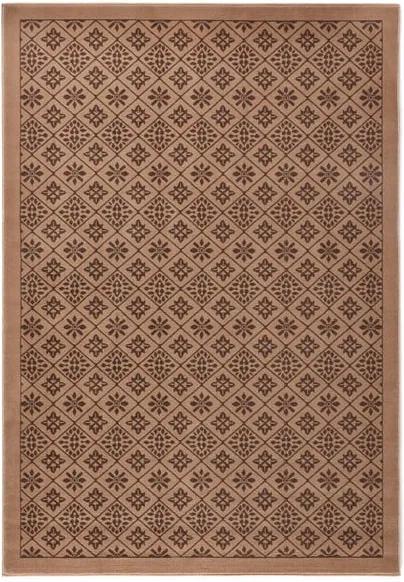 Hnedý koberec Hanse Home Gloria Tile, 80 x 300 cm