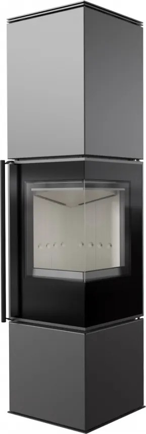 Kratki Krbové kachle REN L pravé, 7,3 kW, 150 Ø, čierne