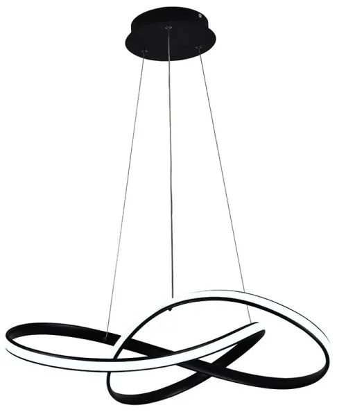 Brilagi - LED Stmievateľný luster na lanku COSMOWAVE LED/70W/230V čierna + DO