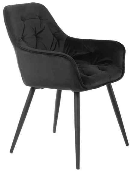 Jedálenská stolička CHERRY zamatová čierna ALL 999189