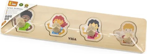 Drevená vkladačka s úchytmi Viga 44536 farby pleti