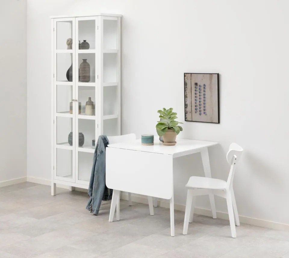 Jídelní rozkládací stůl Roxby 80/120 cm bílý