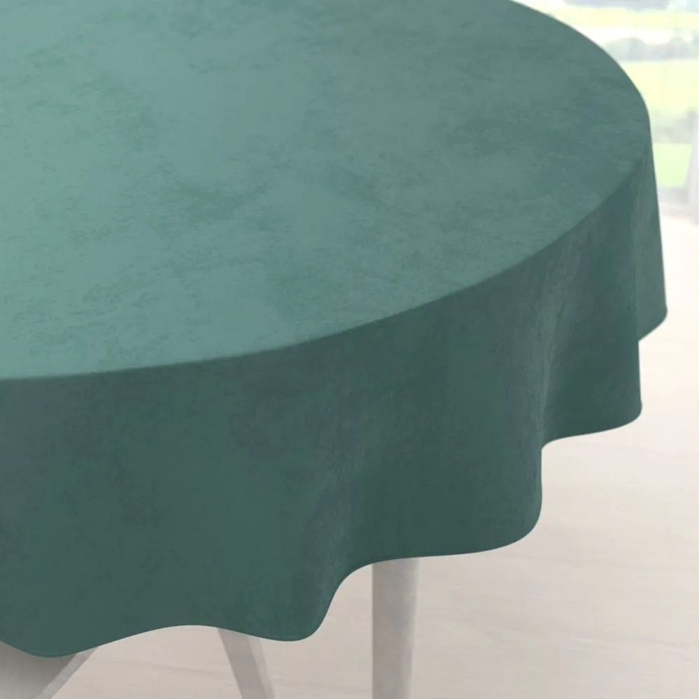 Biante Zamatový okrúhly obrus Velvet Premium SVP-022 Ľadovo zelený Ø 110 cm