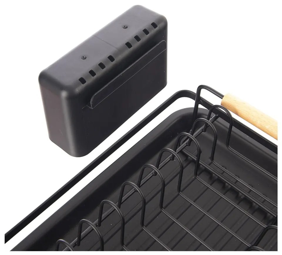 Čierny kovový odkvapkávač 43x23,5 cm Radka – Orion