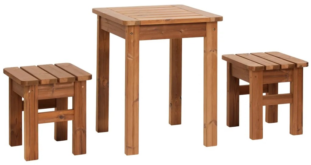 Drevená záhradná zostava PROWOOD z ThermoWood - SET S4 - Set + dodanie náteru v odtieni TEAK + PCD 91