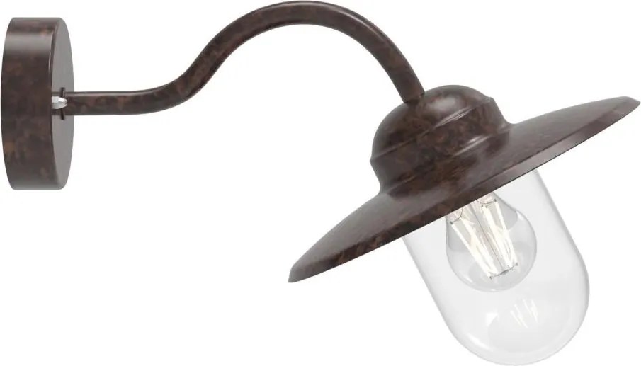 Nordlux - Vonkajšia nástenná lampa LUXEMBOURG 1xE27/60W/230V IP54 hnedá/patina