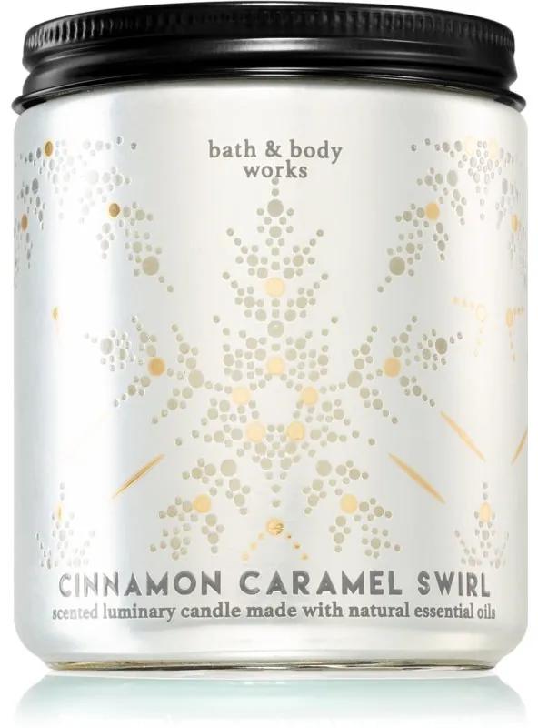 Bath & Body Works Cinnamon Caramel Swirl vonná sviečka I. 198 g
