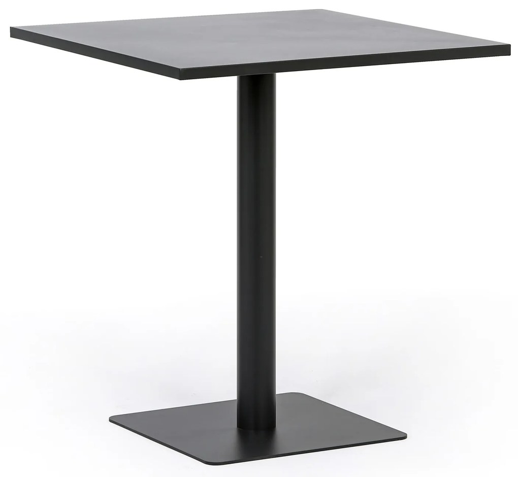 Kovový bistro stôl NERO, 70x70 cm, na vonkajšie použitie, grafit
