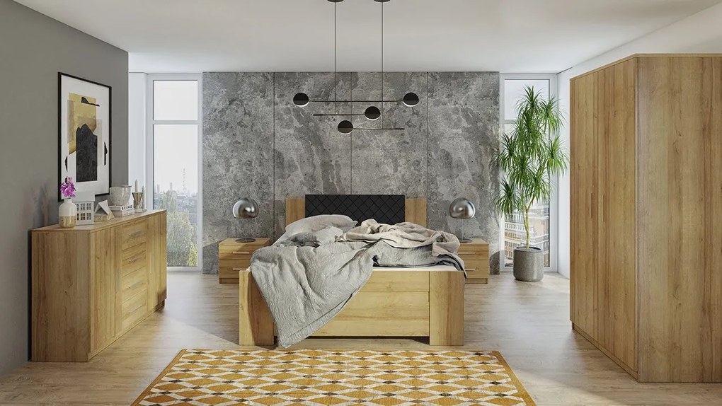 Spálňa Kler XI, Farby: biela / biela + ekokoža Soft Pik 029