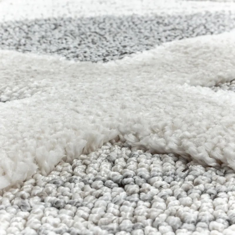 Ayyildiz, Kusový koberec Pisa 4709 Grey kruh, 80x80 (priemer) kruh, šedá, obývacia izba
