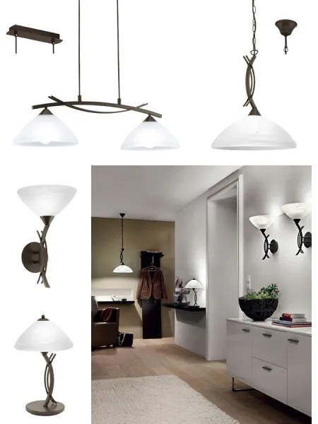 EGLO 91433 - Luster VINOVO 2xE27/60W/230V