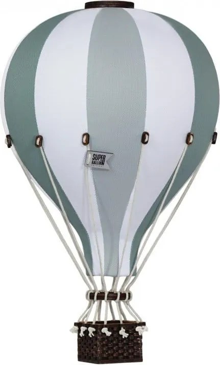 Dekoračný lietajúci balón zelená/šedozelená – dekorácia do detskej izby S-28cm x 16cm
