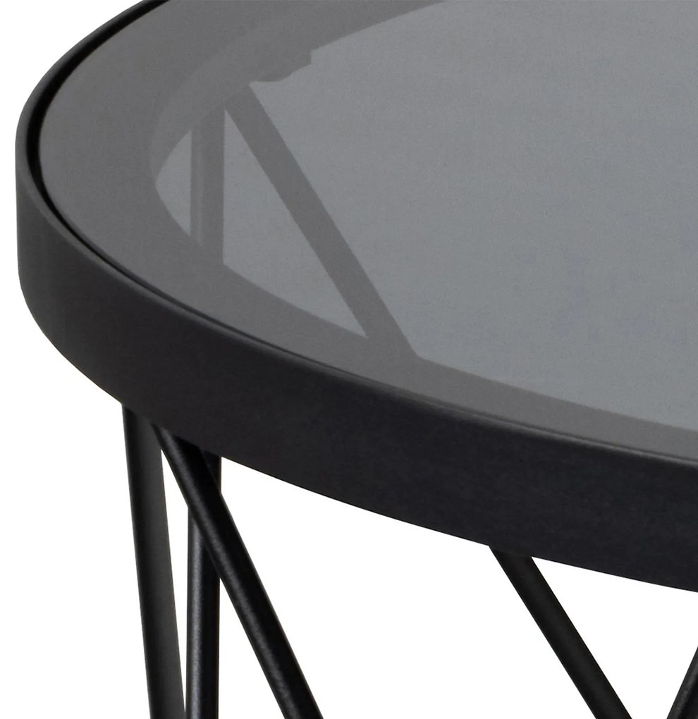 Konferenční stolek Halstow 80 cm černý