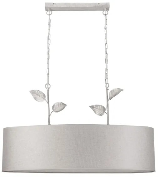 Luster na reťazi NOEMI 2xE27/60W/230V strieborná