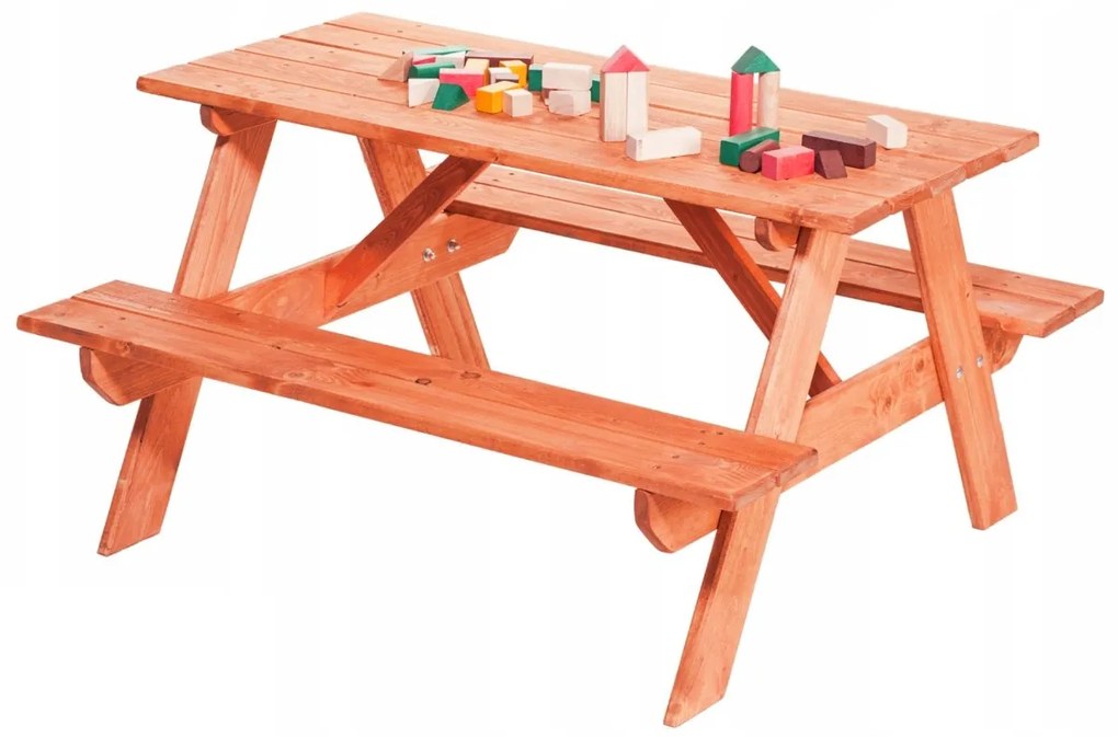 ČistéDrevo Drevená detská lavica so stolom