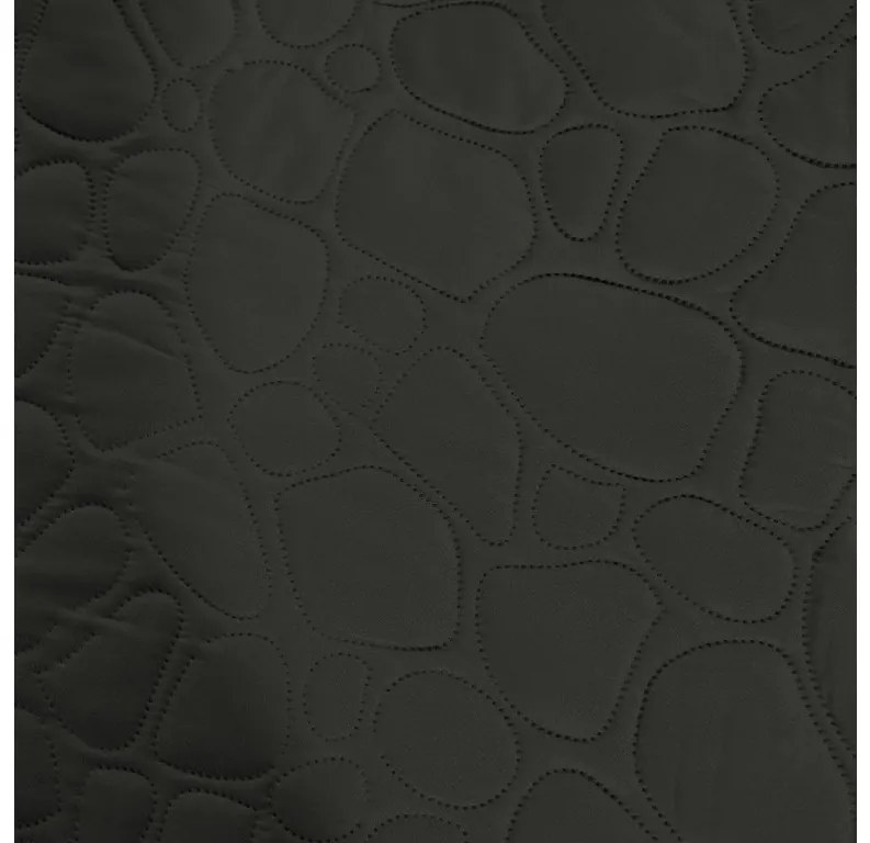 Tmavosivý prehoz na posteľ so vzorom STONE Rozmer: 200 x 220 cm