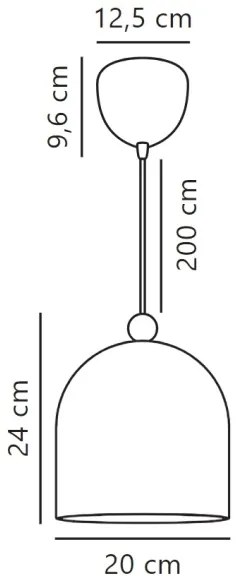 Nordlux - Luster na lanku GASTON 1xE27/40W/230V biela