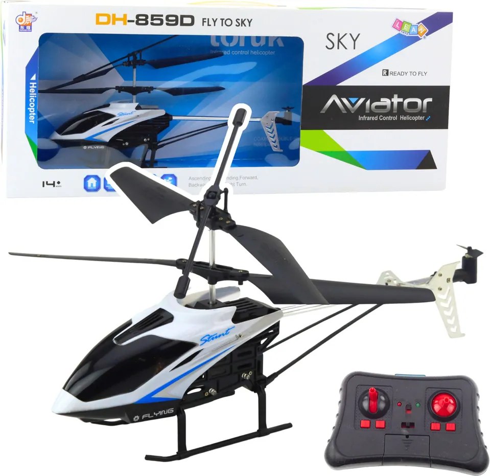 LEAN Toys RC vrtuľník na diaľkové ovládanie Aviator DH-859D, LED, 360°