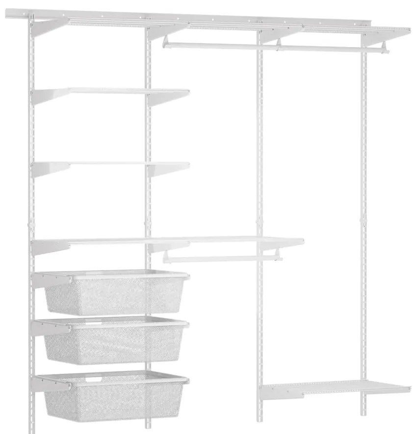 Nástenný regál do šatníka 200x180x40 cm TOPTRACK