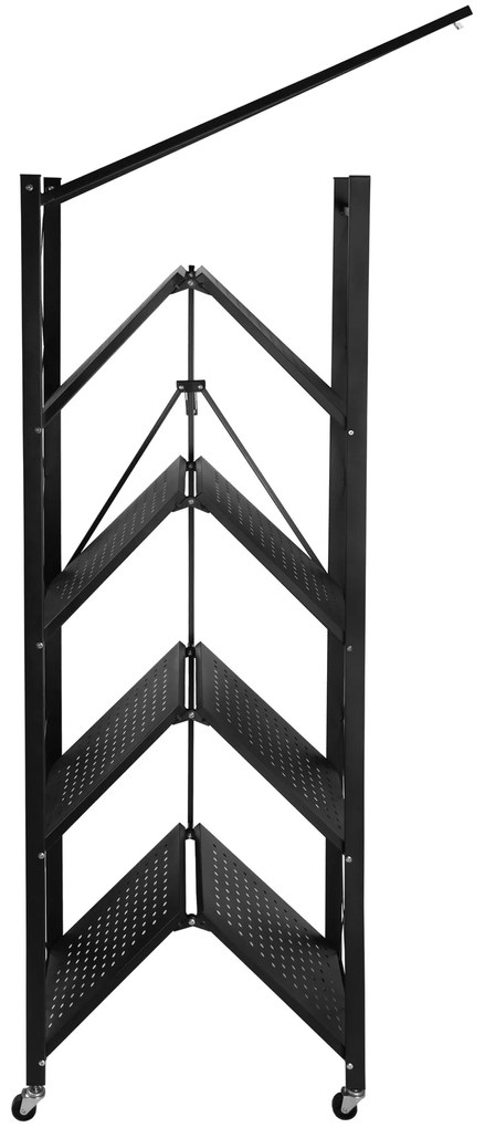 Skladací regál GESTEL s 5 policami čierny