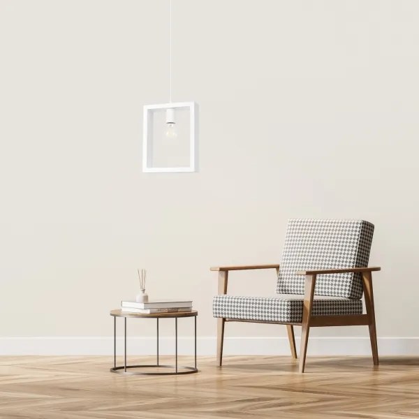 Sollux SL.1312 - Luster na lanku ARIES 1xE27/15W/230V buk/biela