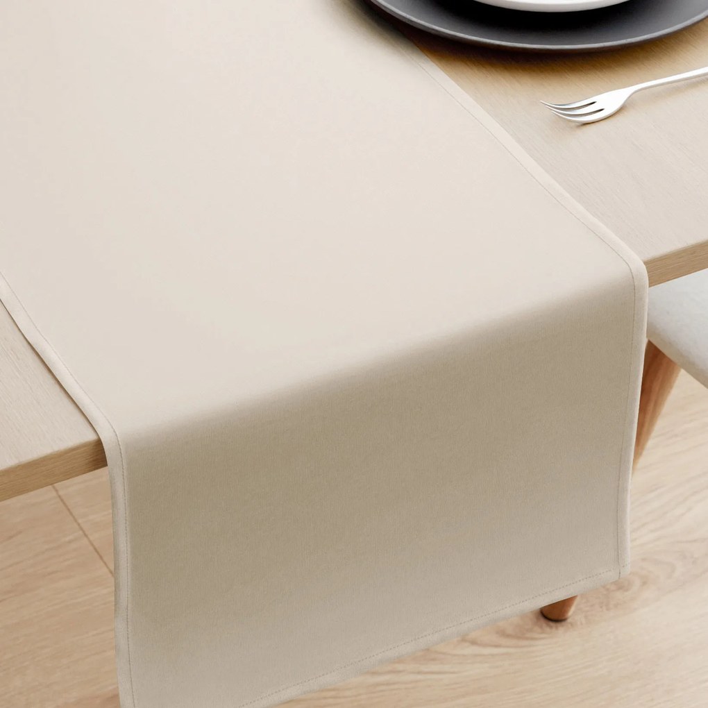 Goldea behúň na stôl 100% bavlnené plátno - latte 50x180 cm
