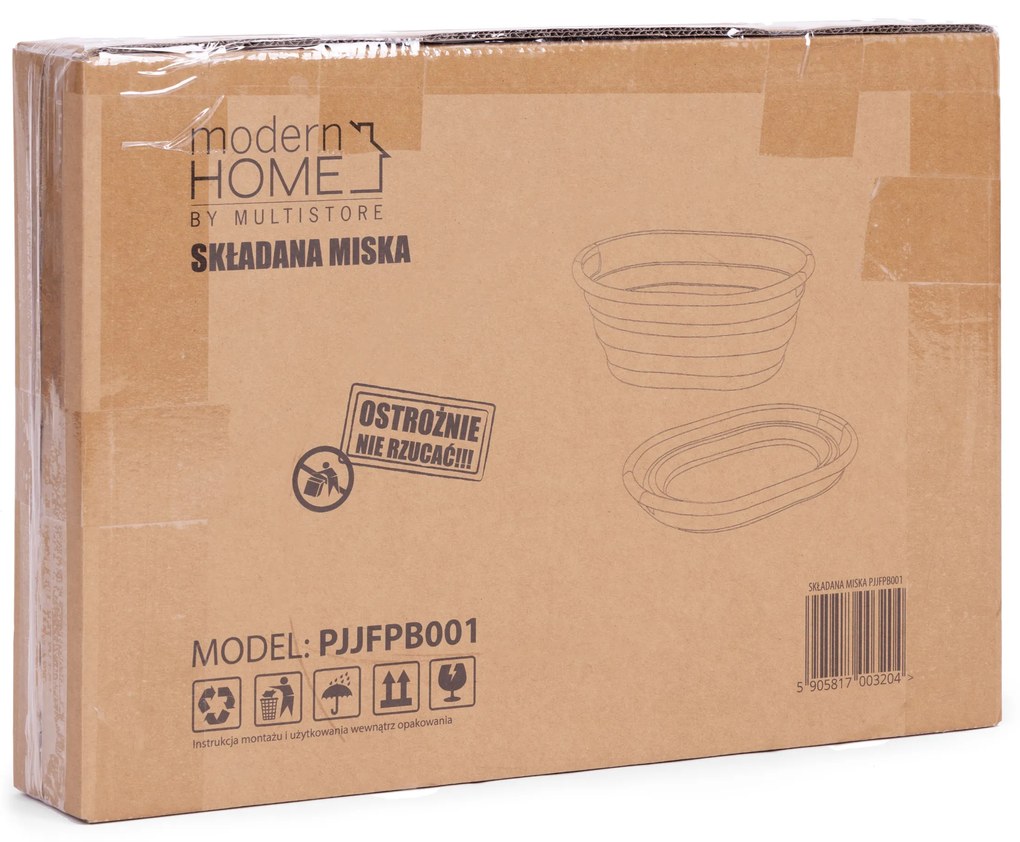 ModernHome Skladací kôš na prádlo a bielizeň 20 L - šedý