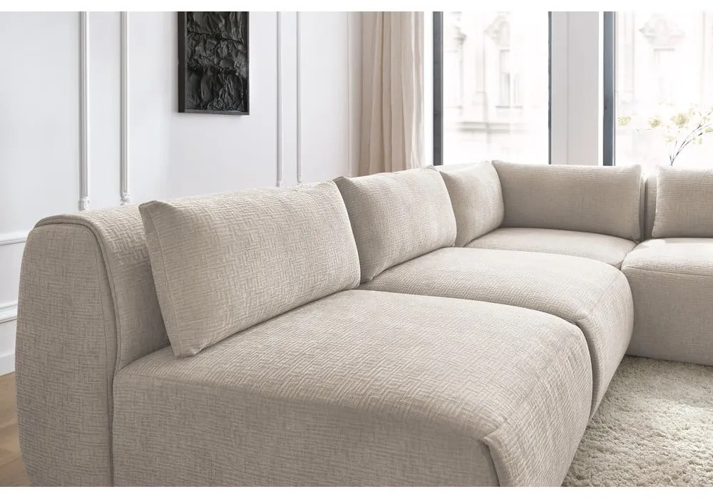 Béžová rohová pohovka (variabilná) Jeanne - Bobochic Paris