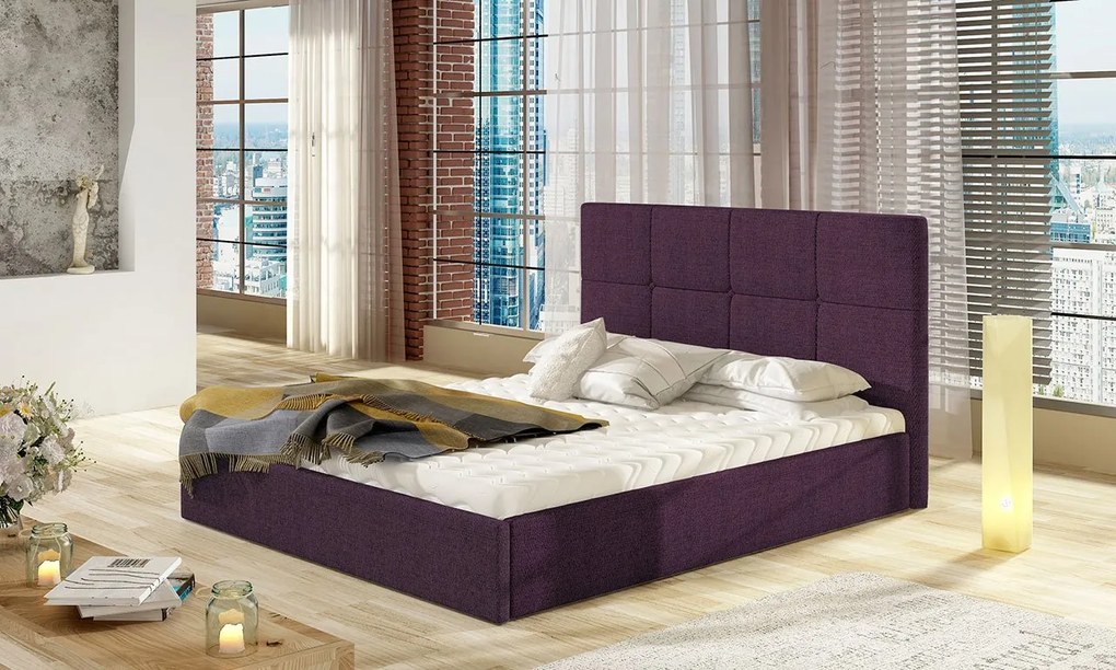 Čalúnená posteľ s úložným priestorom Atenso Duo, Dostupné poťahy: Sawana 69, Rozmer postele: 180x200