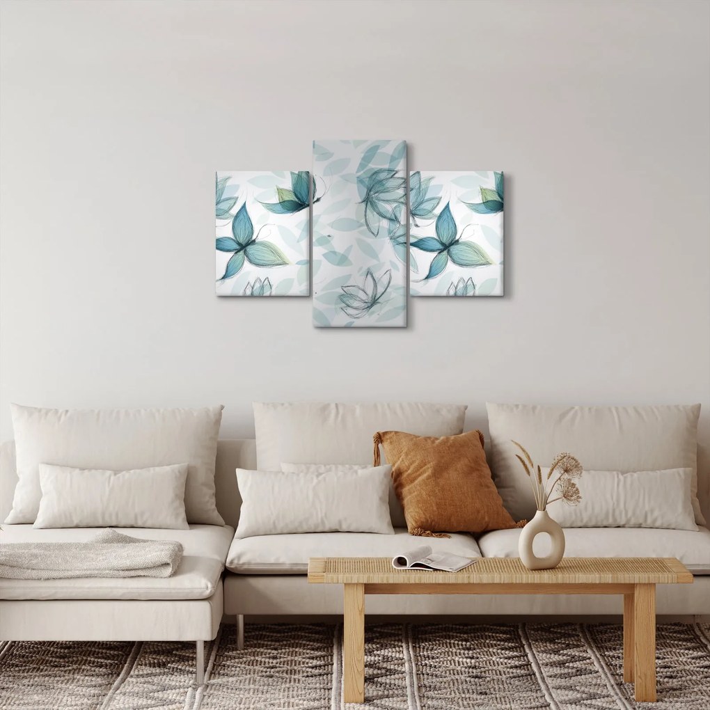 Obraz - Modré motýliky (90x60 cm)