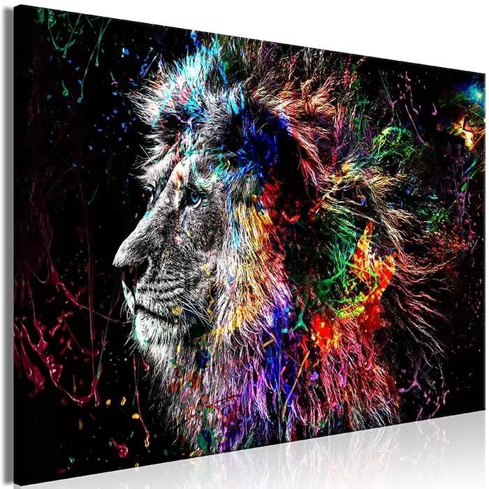 Obraz - Crazy Lion (1 Part) Wide Veľkosť: 30x20, Verzia: Premium Print