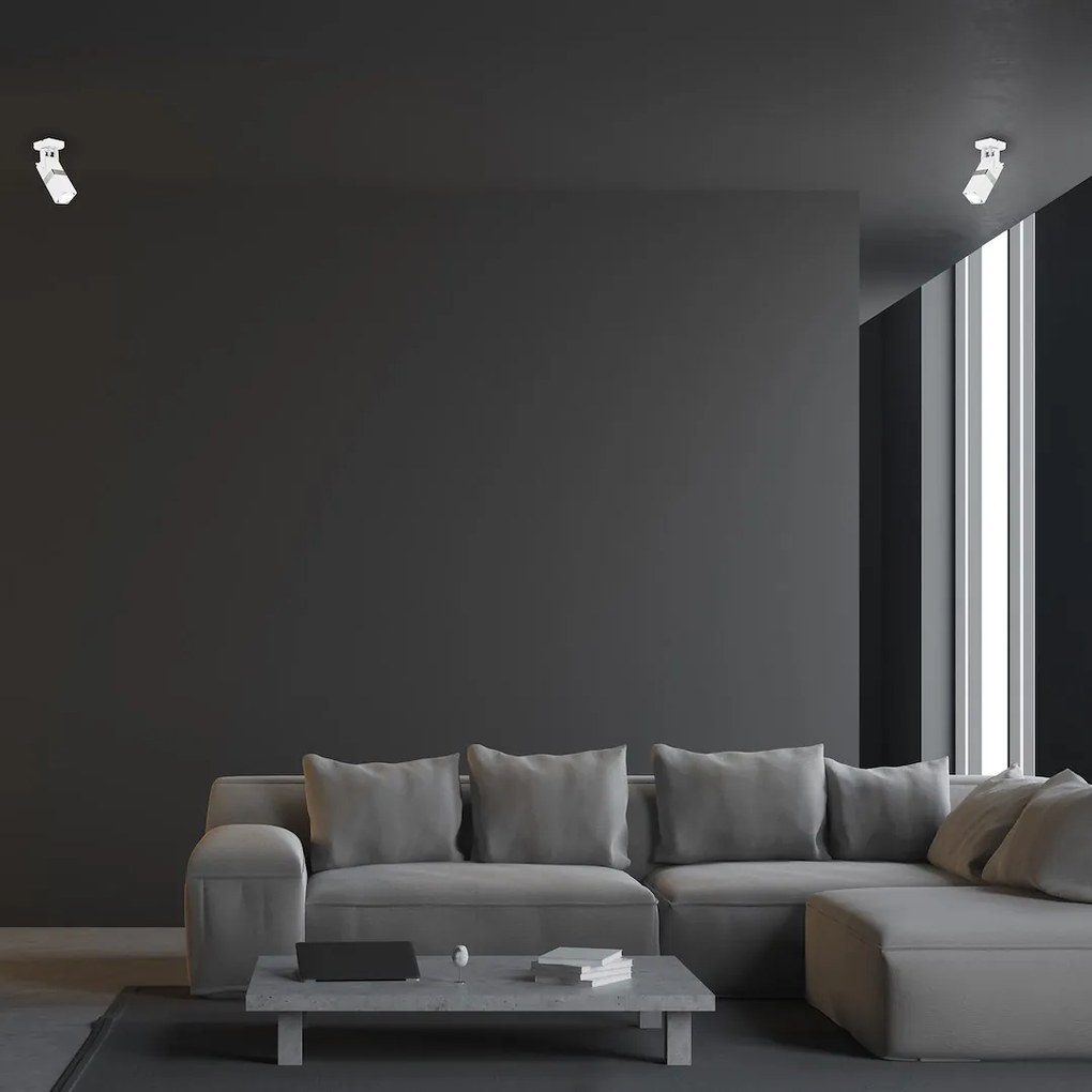 Bodové svietidlo Vidar, 1x chrómové/biele kovové tienidlo, w