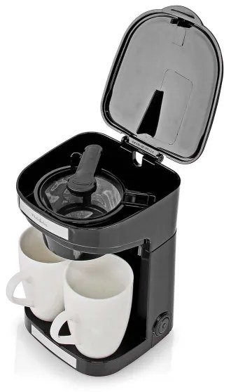 Nedis KACM140EBK - Kávovar pre dve šialky 450W/230V 0,25 l