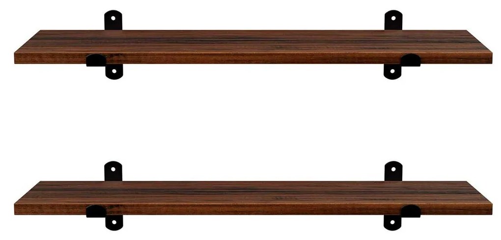 Súprava políc Murali 2 ks 60x20 cm hnedá
