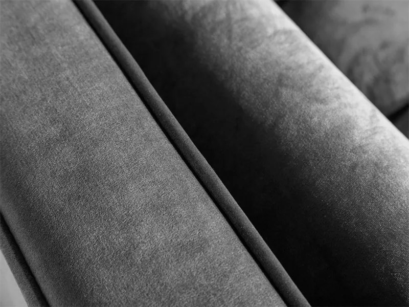 Cozy Velvet pohovka sivá 220 cm