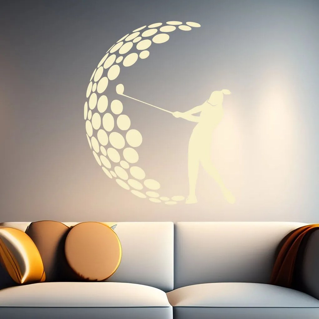Veselá Stena Samolepka Golf Farba: zelená, Veľkosť: 40 x 48 cm