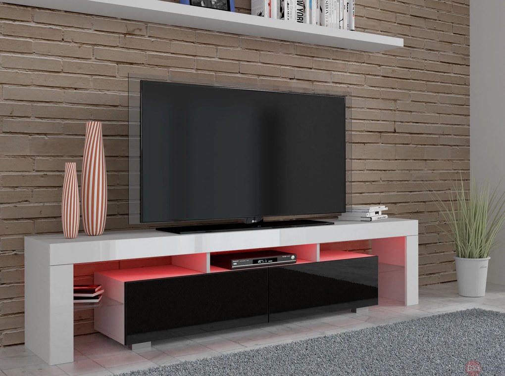 TV stolík/skrinka Nikka 190 BC (LED). Akcia -19%. Vlastná spoľahlivá doprava až k Vám domov. 1057595