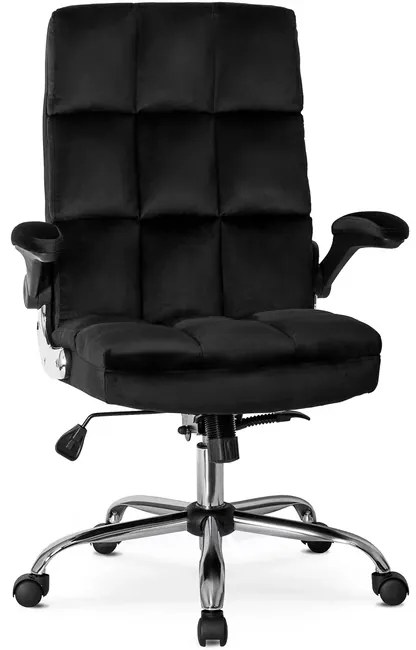 Polohovateľná a otočná kancelárska stolička Luton velvet čierna